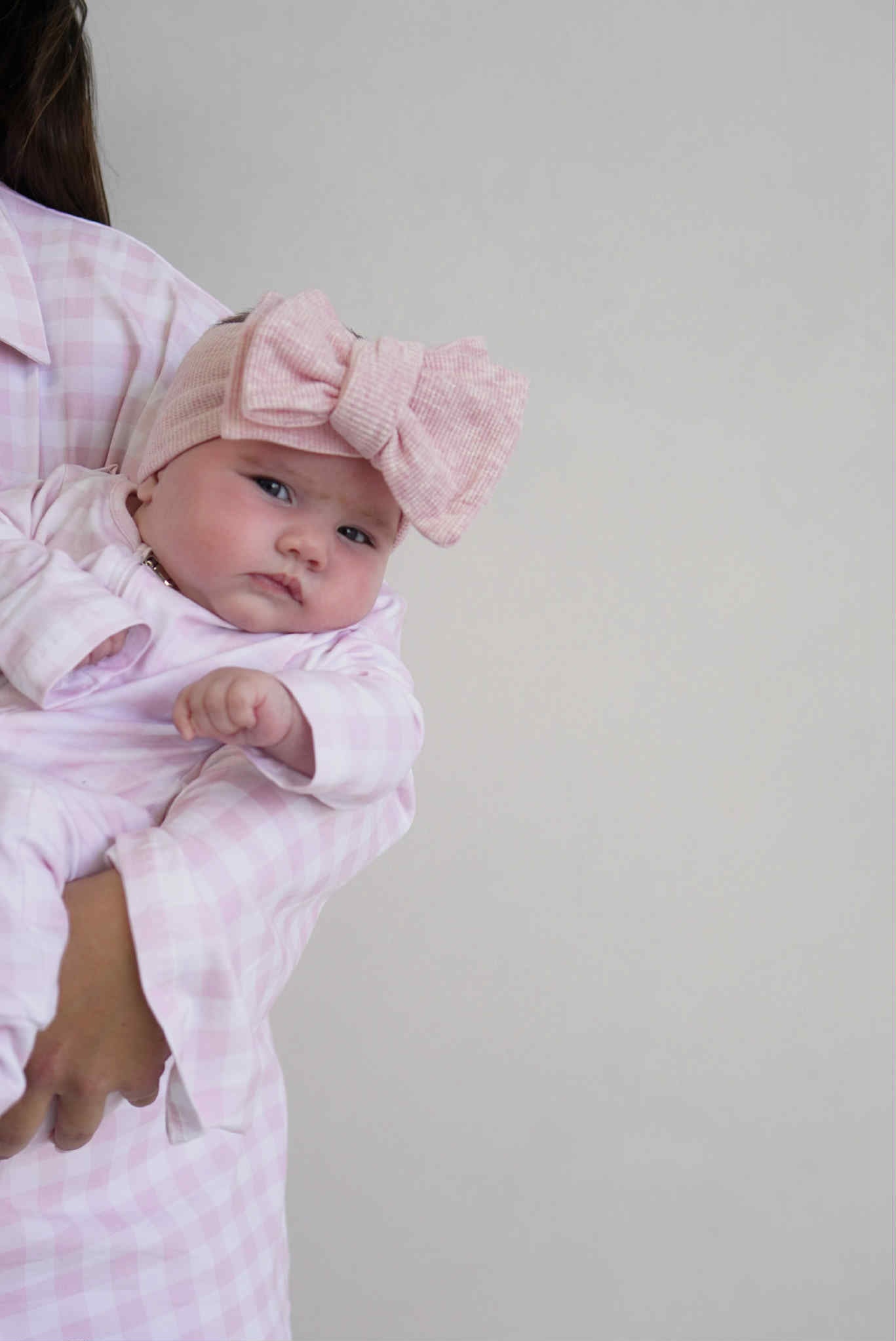 Pink Gingham Baby Romper