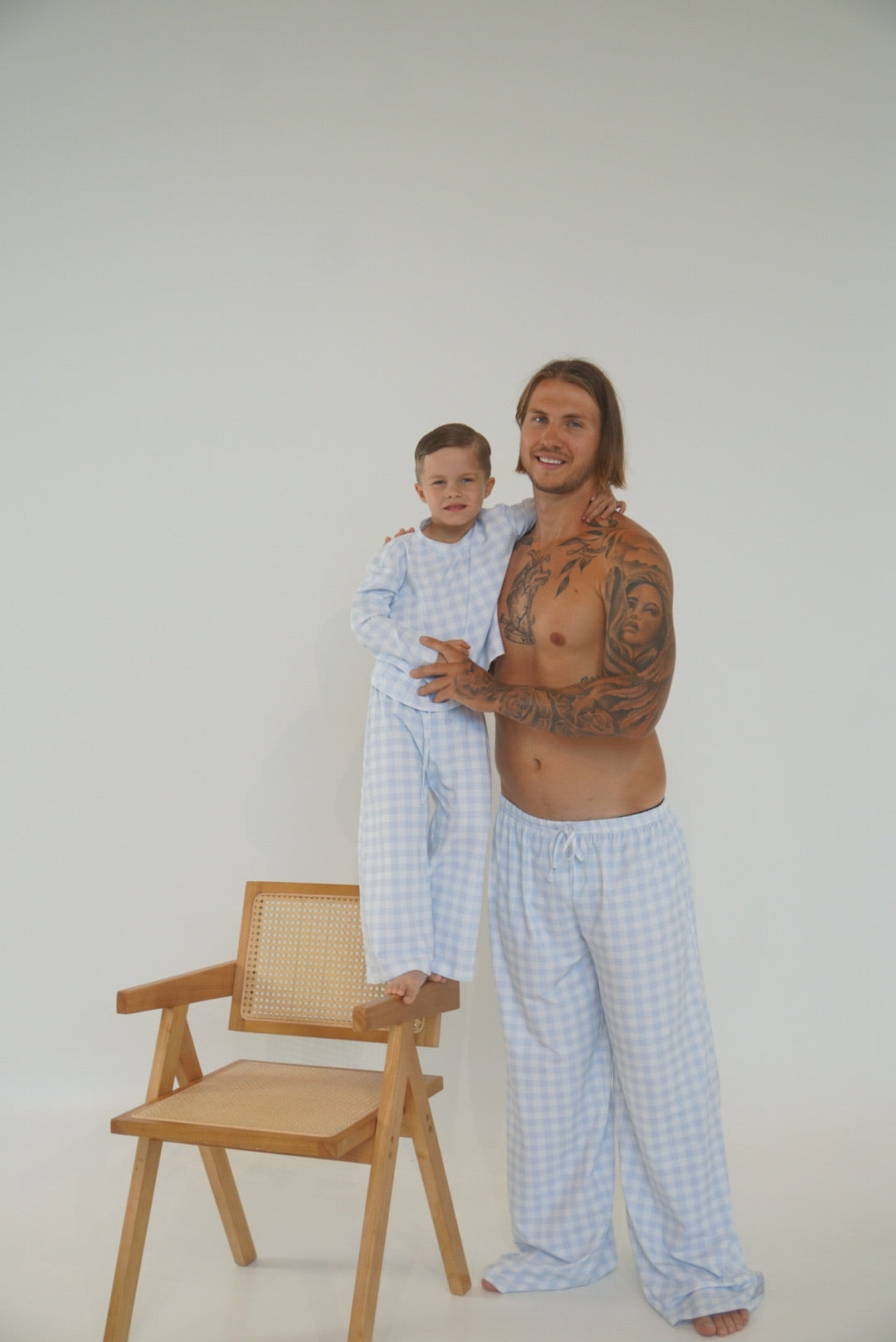 Blue Gingham Adult Pyjamas