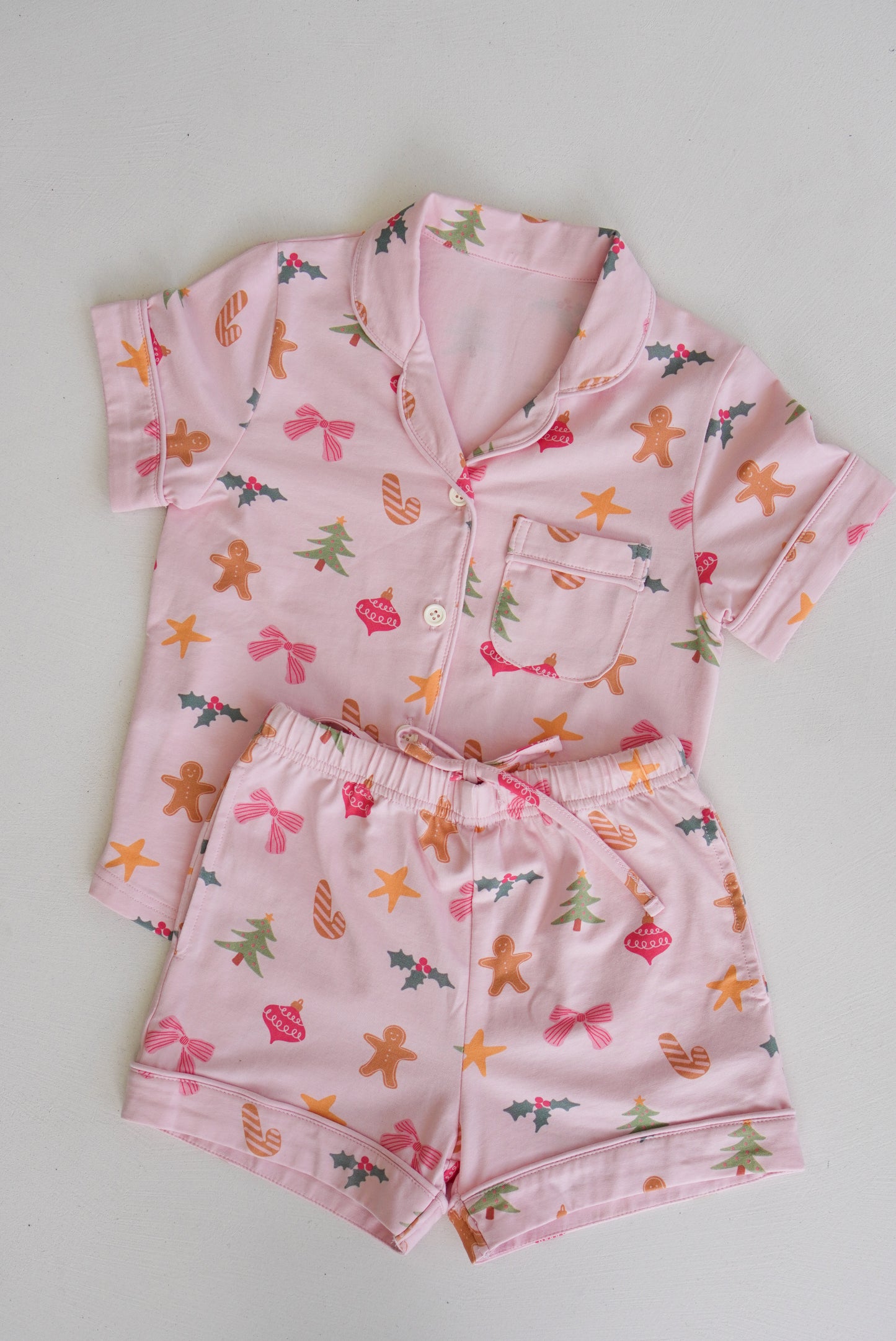 Christmas print -pink kids
