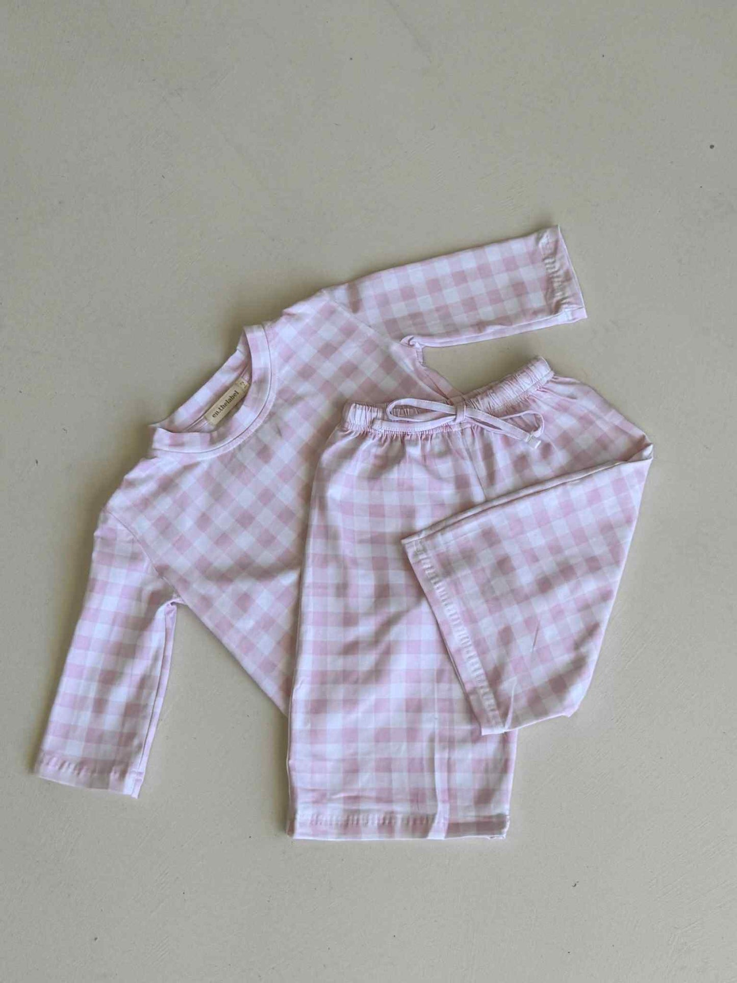 Pink Gingham Kids Pyjamas