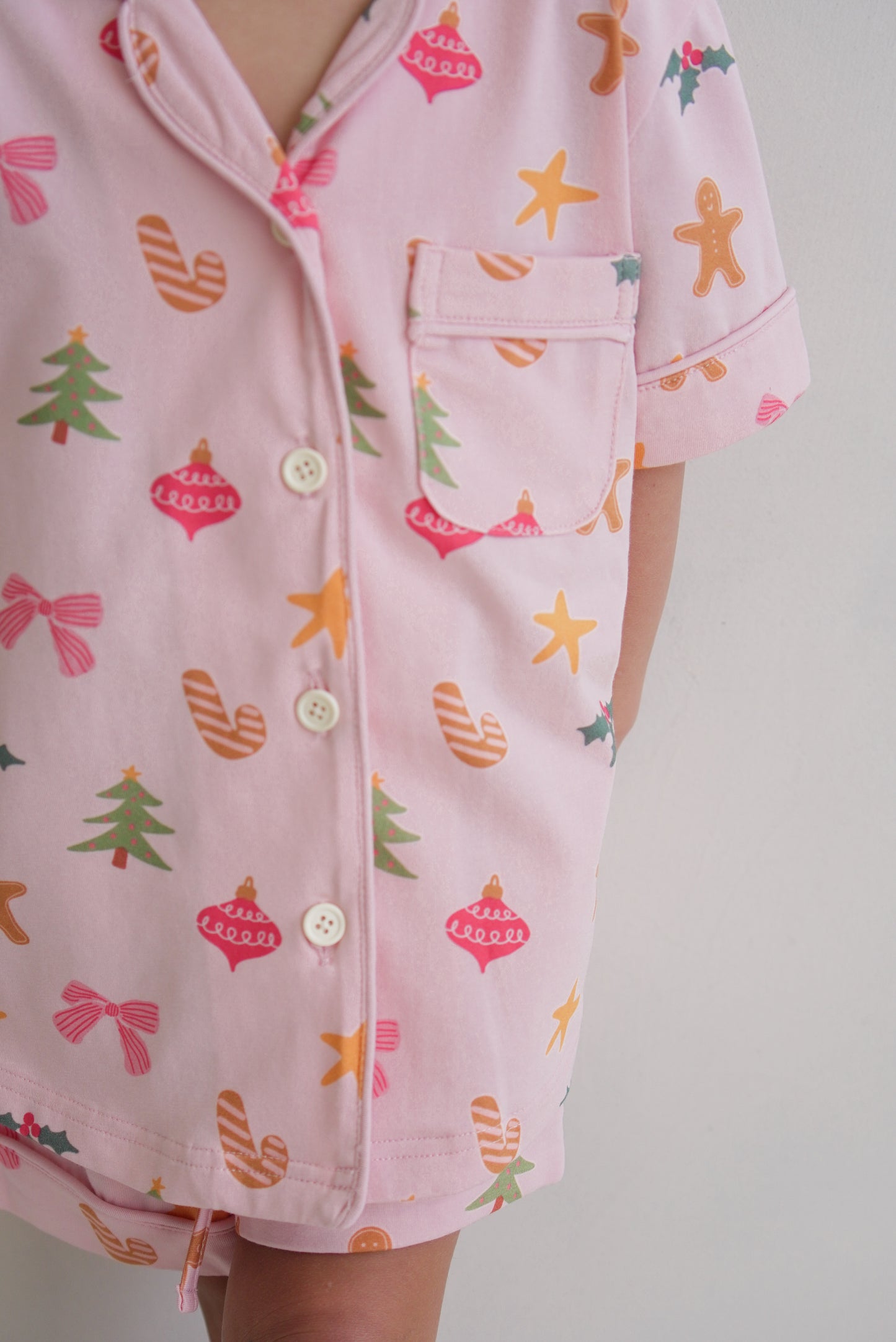 Christmas print -pink kids