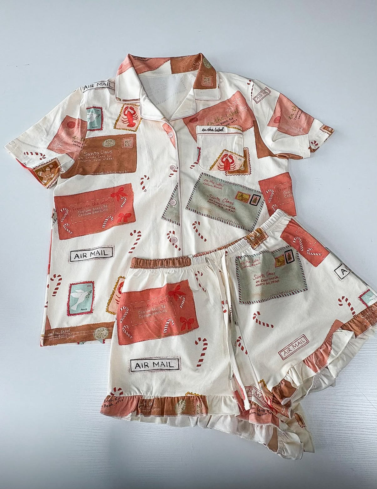 Letters to Santa- Girls Short Sleeve PJ Set