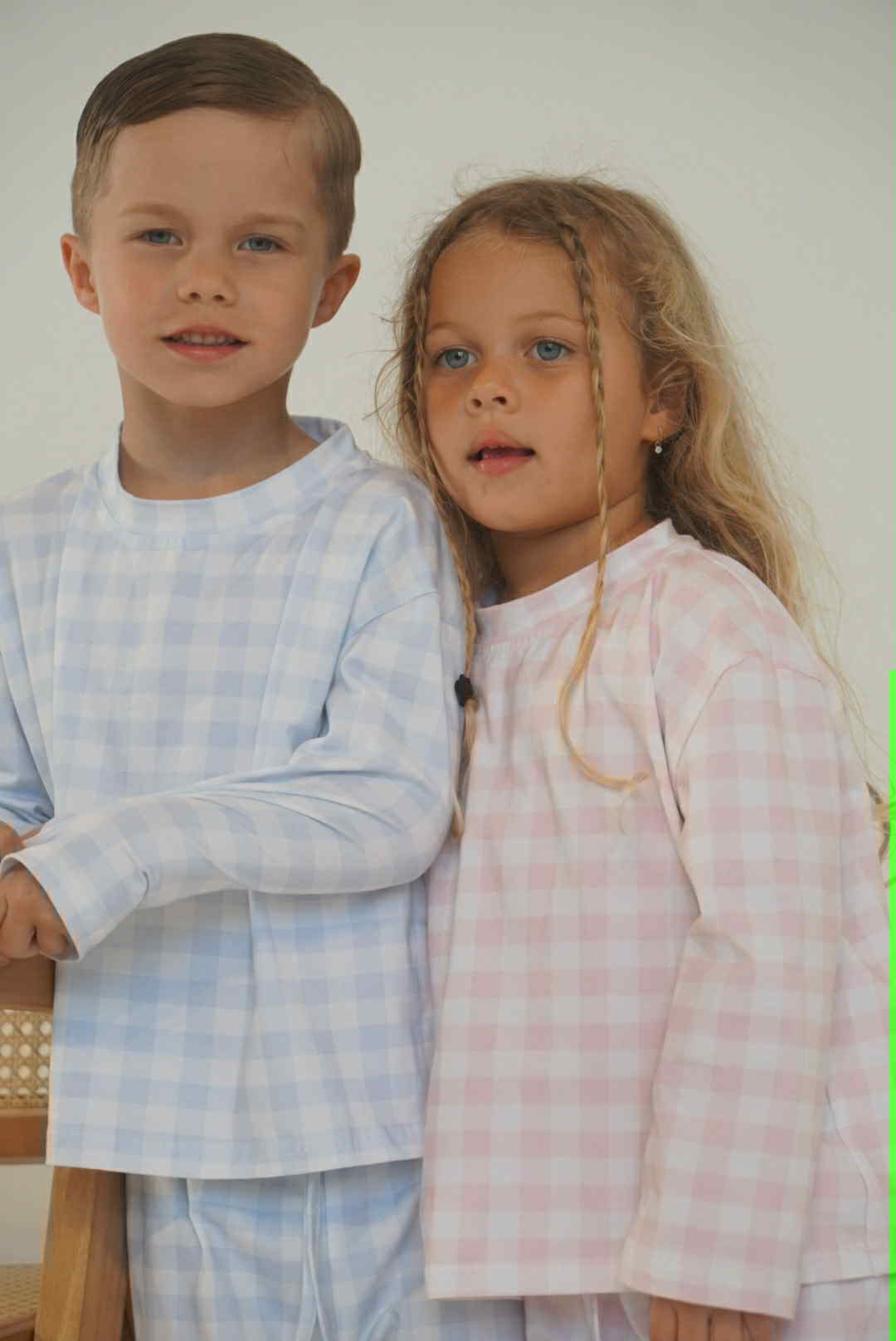 Blue Gingham Kids Pyjamas