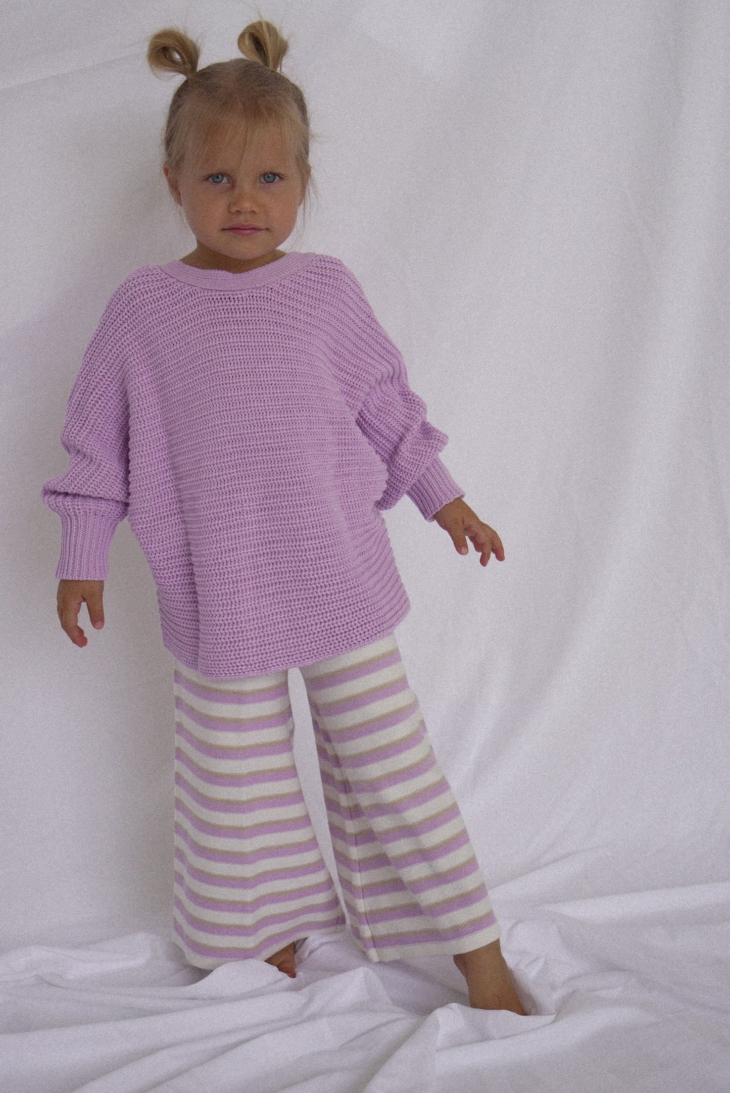 Stripe Knit Pant - Lilac