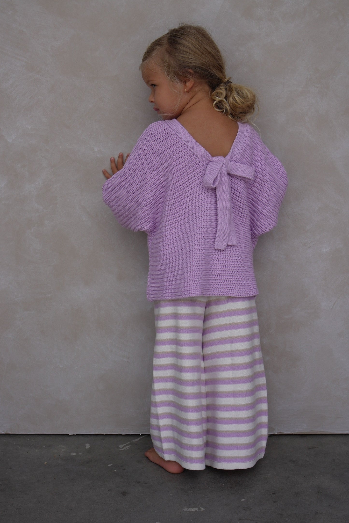 Stripe Knit Pant - Lilac