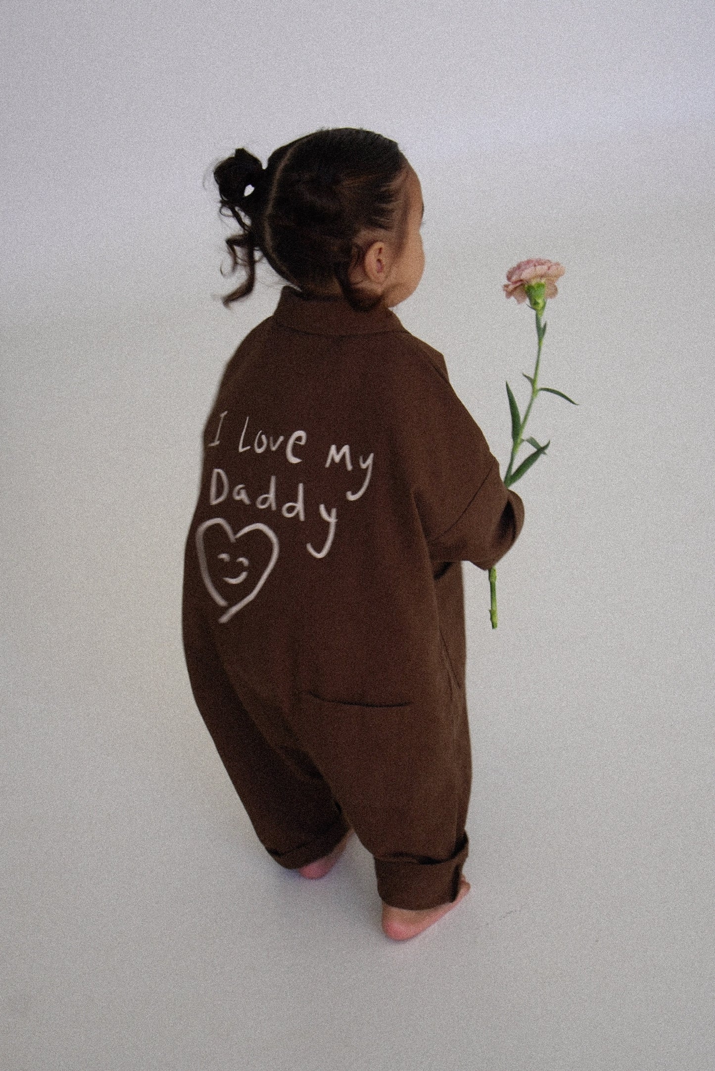 I love my daddy Boiler Suit - Chocolate