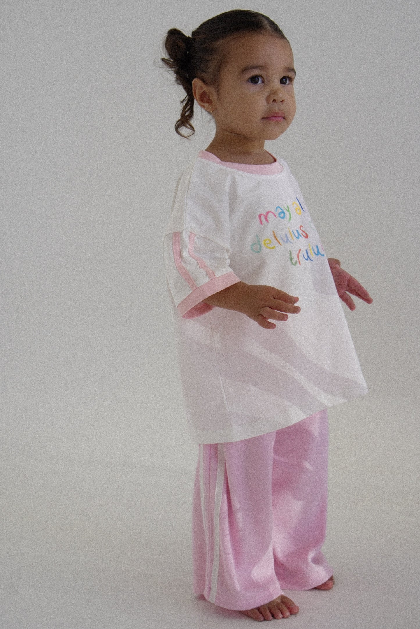 En. Racer Pants - pink & white stripe