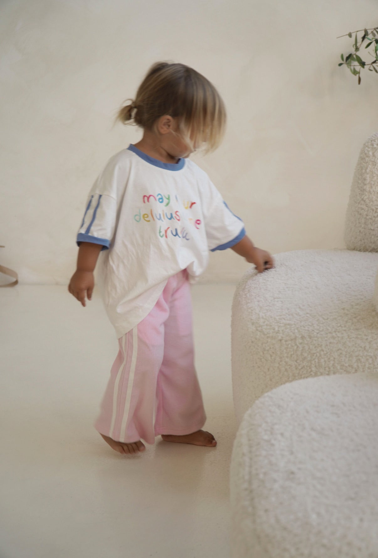 En. Racer Pants - pink & white stripe