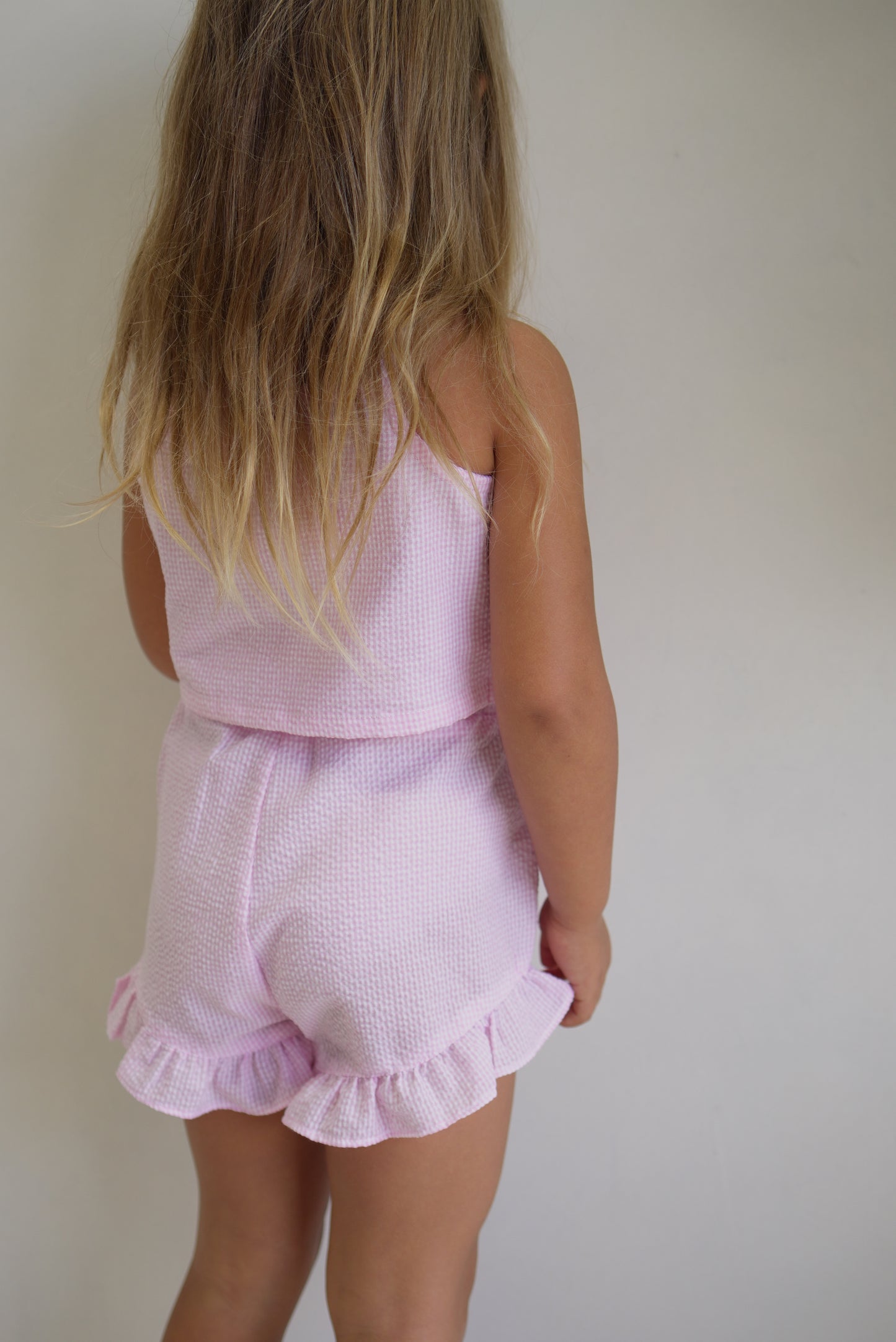 Pink Frill Short set