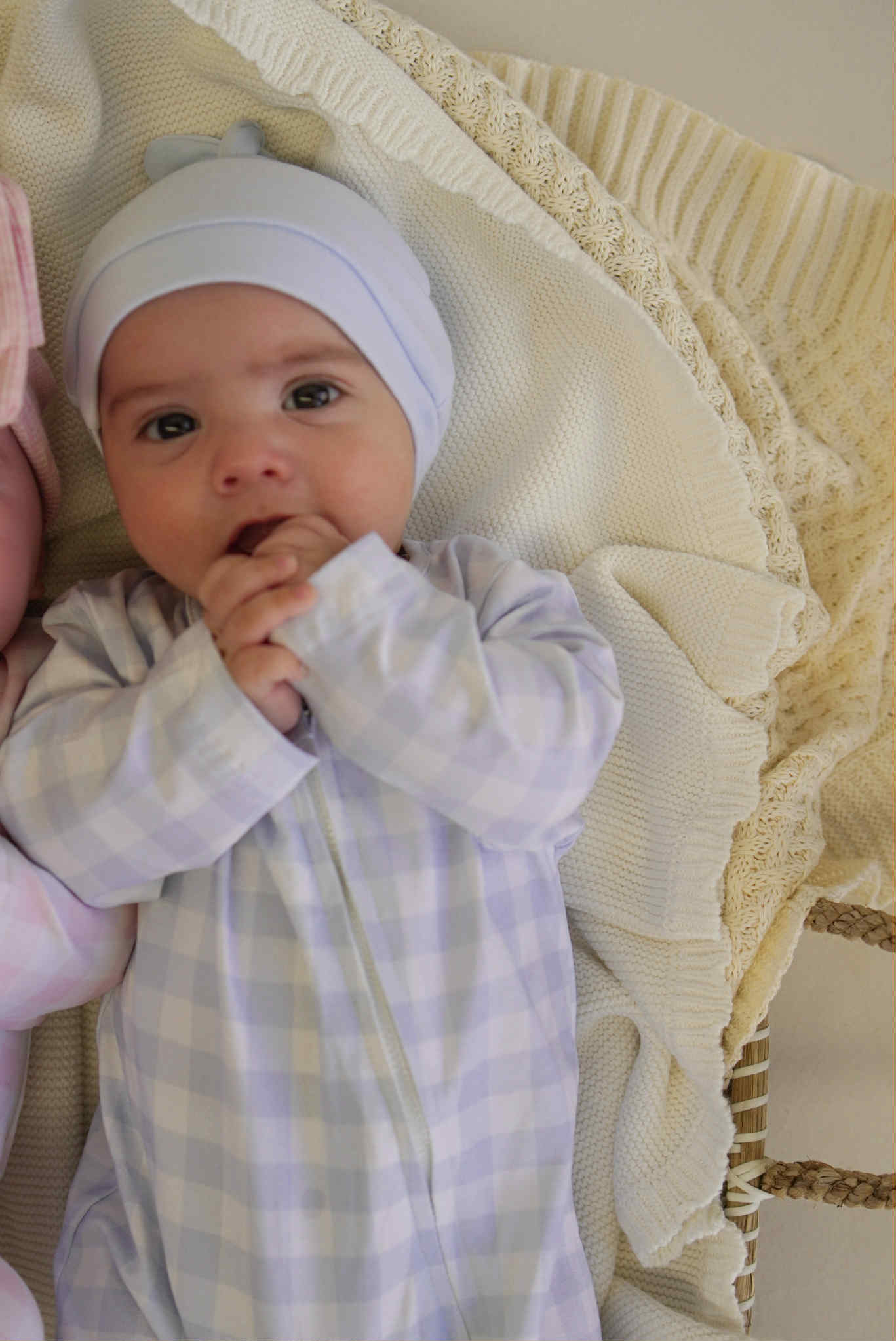 Blue Gingham Baby Romper