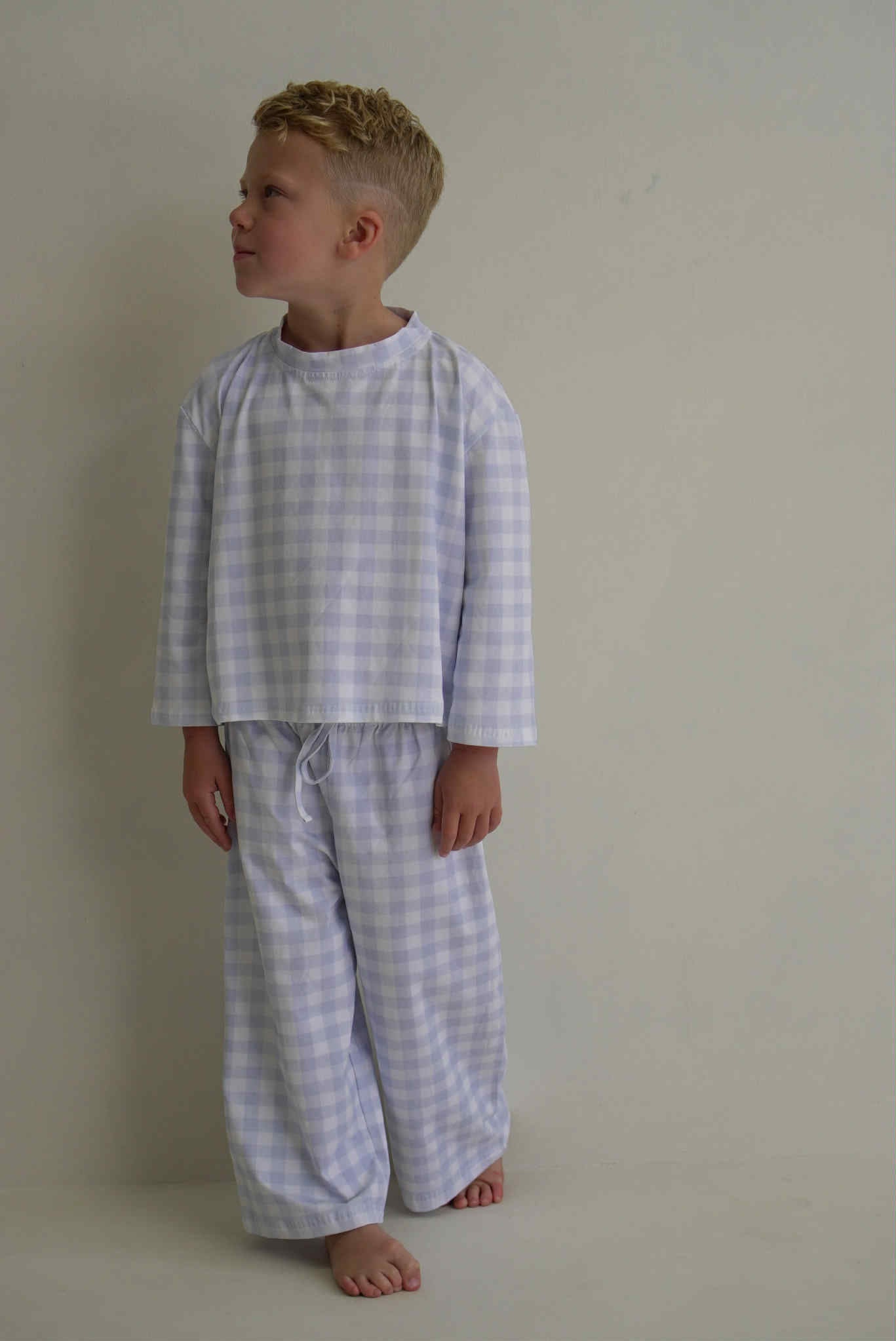 Blue Gingham Kids Pyjamas