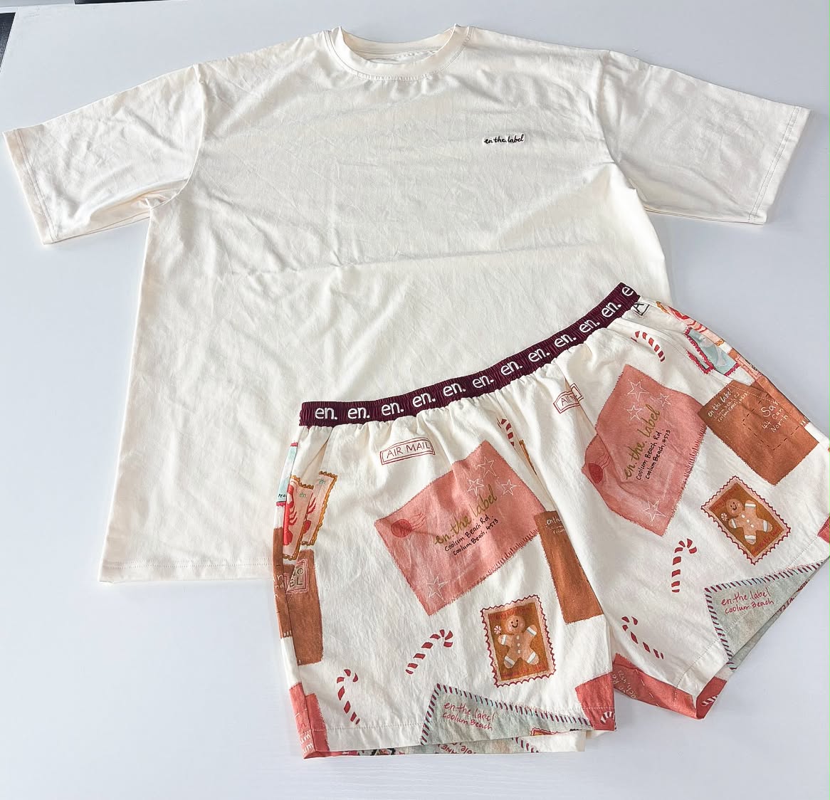 Letters to Santa- Men's Tee & Shorts PJ Set