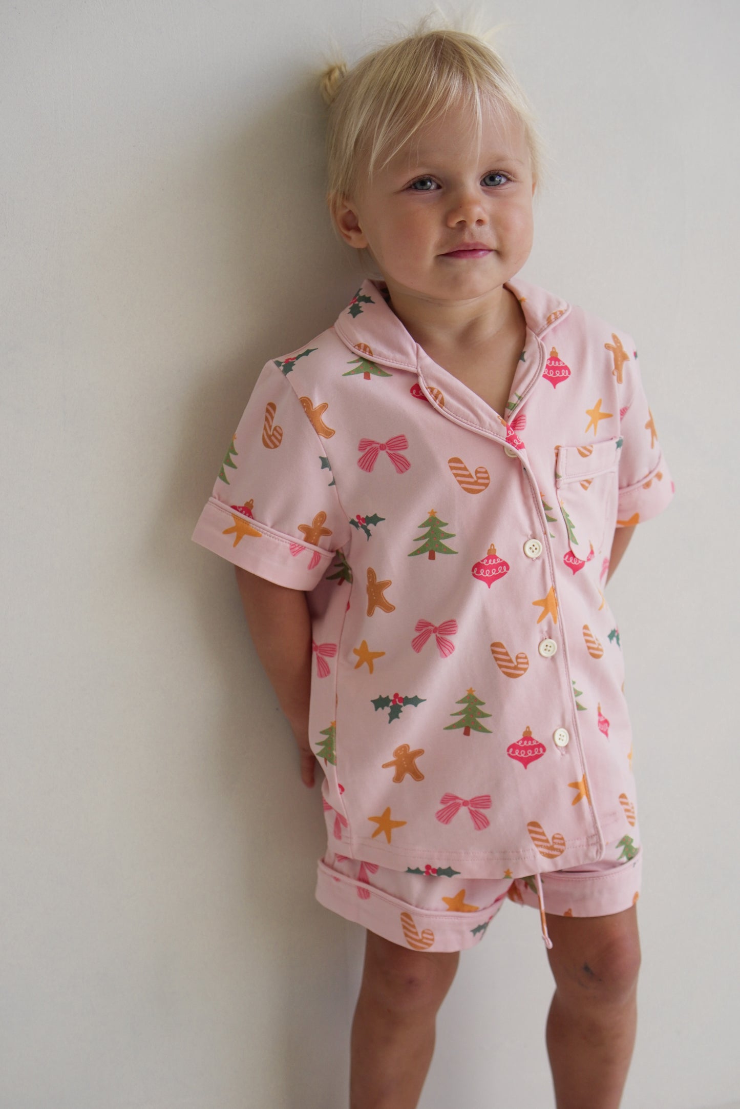 Christmas print -pink kids