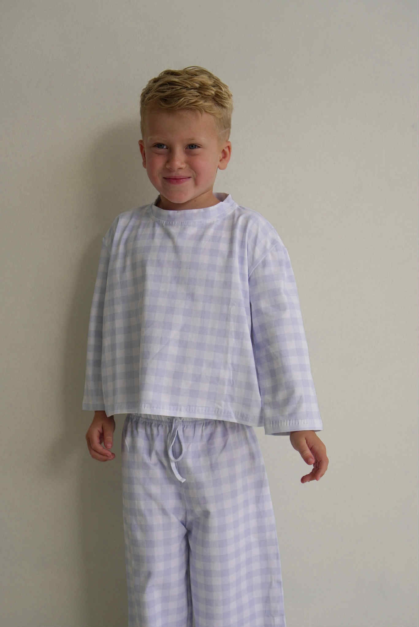 Blue Gingham Kids Pyjamas