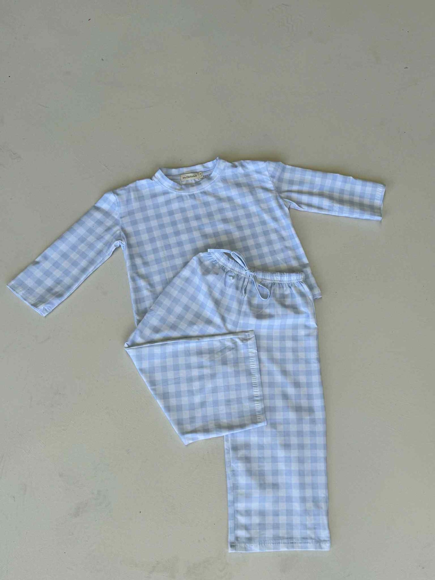 Blue Gingham Kids Pyjamas