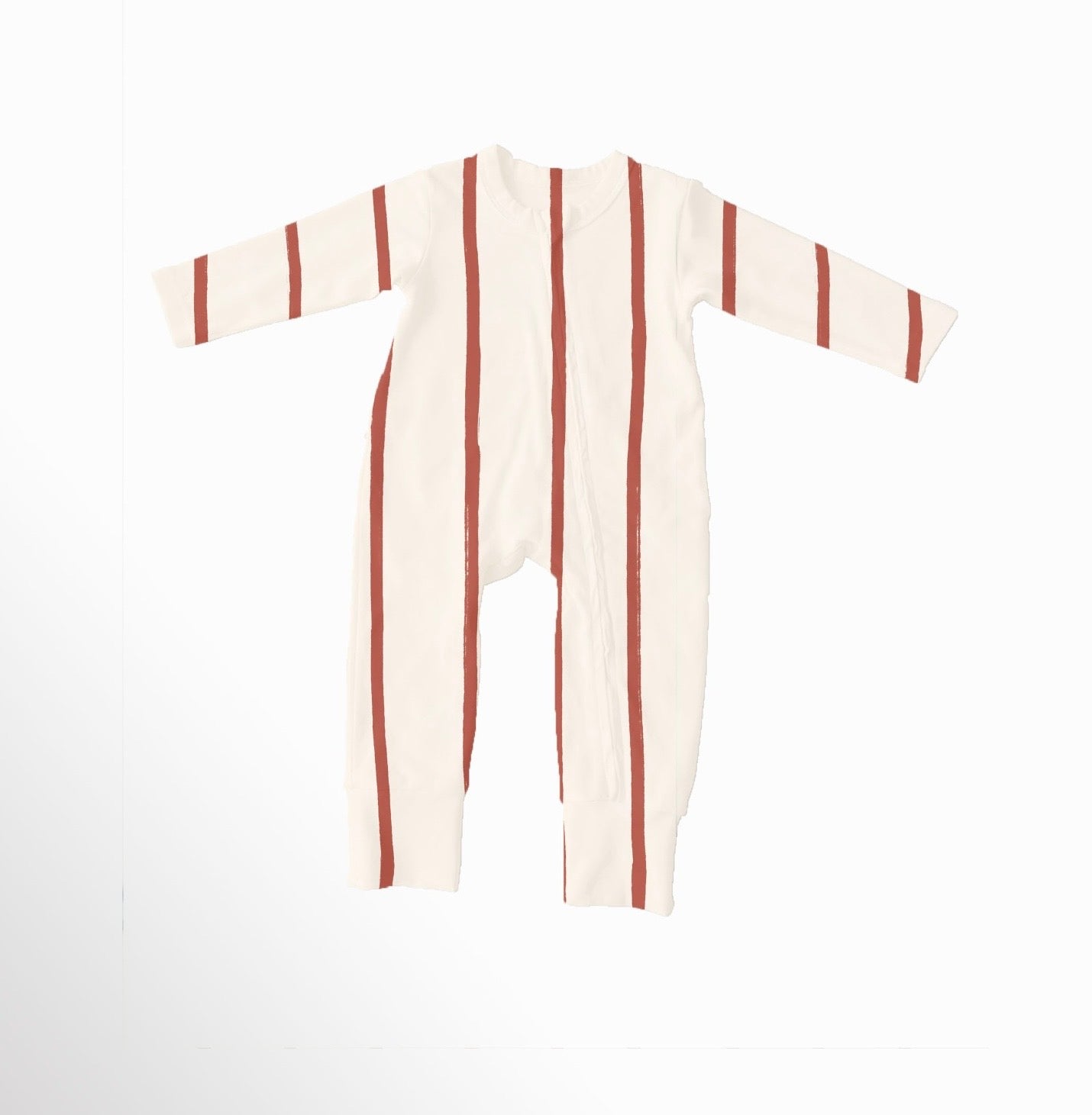 Candy cane stripe- Baby romper