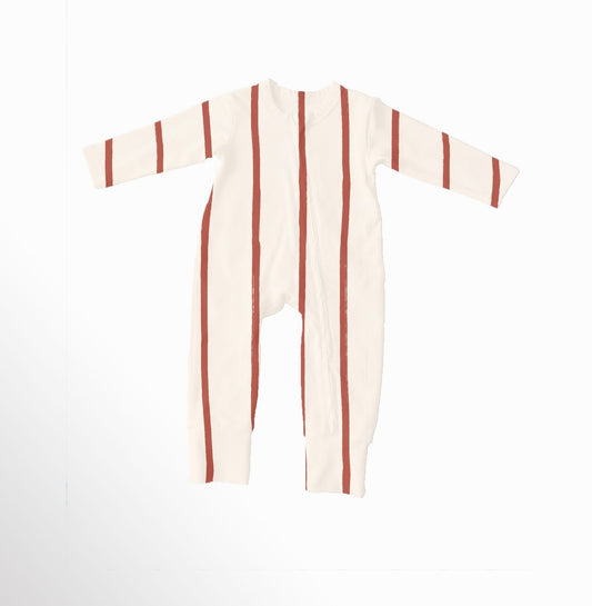 Candy cane stripe- Baby romper