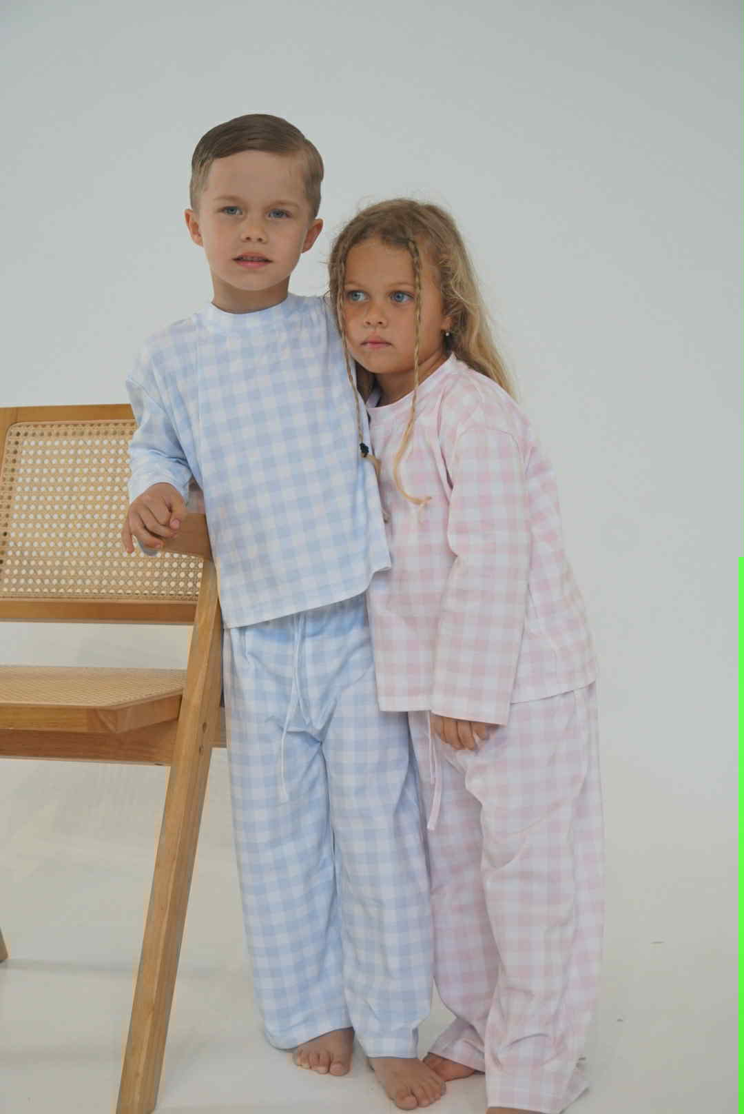 Blue Gingham Kids Pyjamas