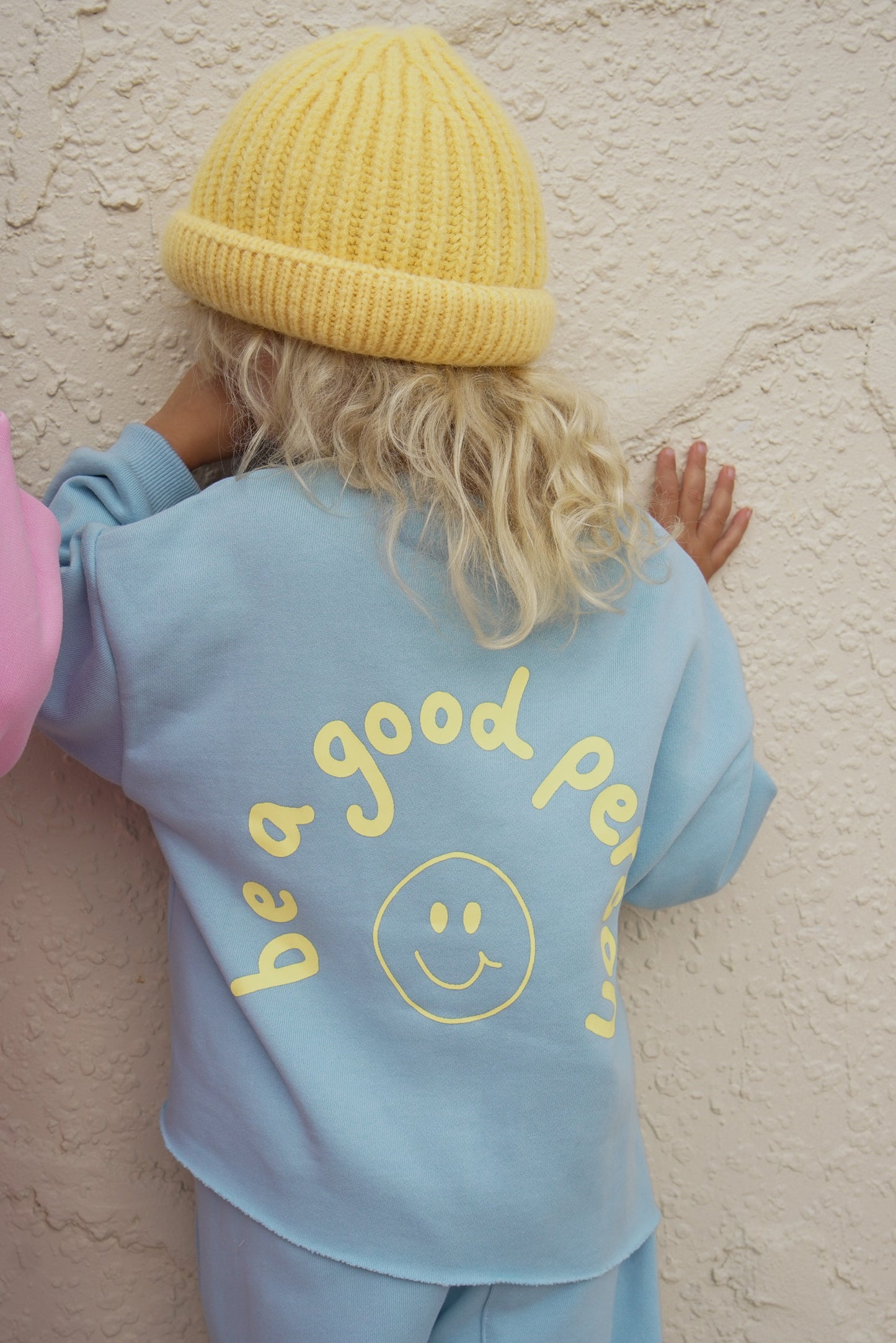 Blue 'Be a good a person' tracksuit sets