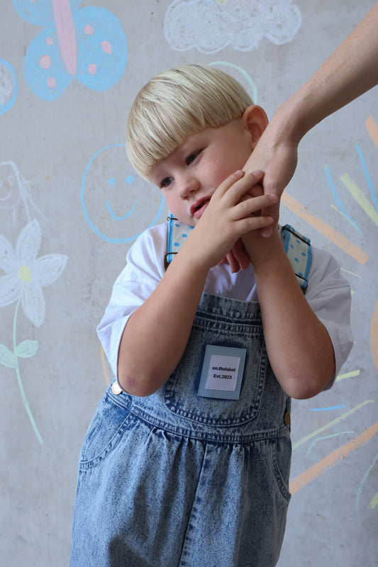 Polka Dot Overalls | Baby Blue *pre-order*
