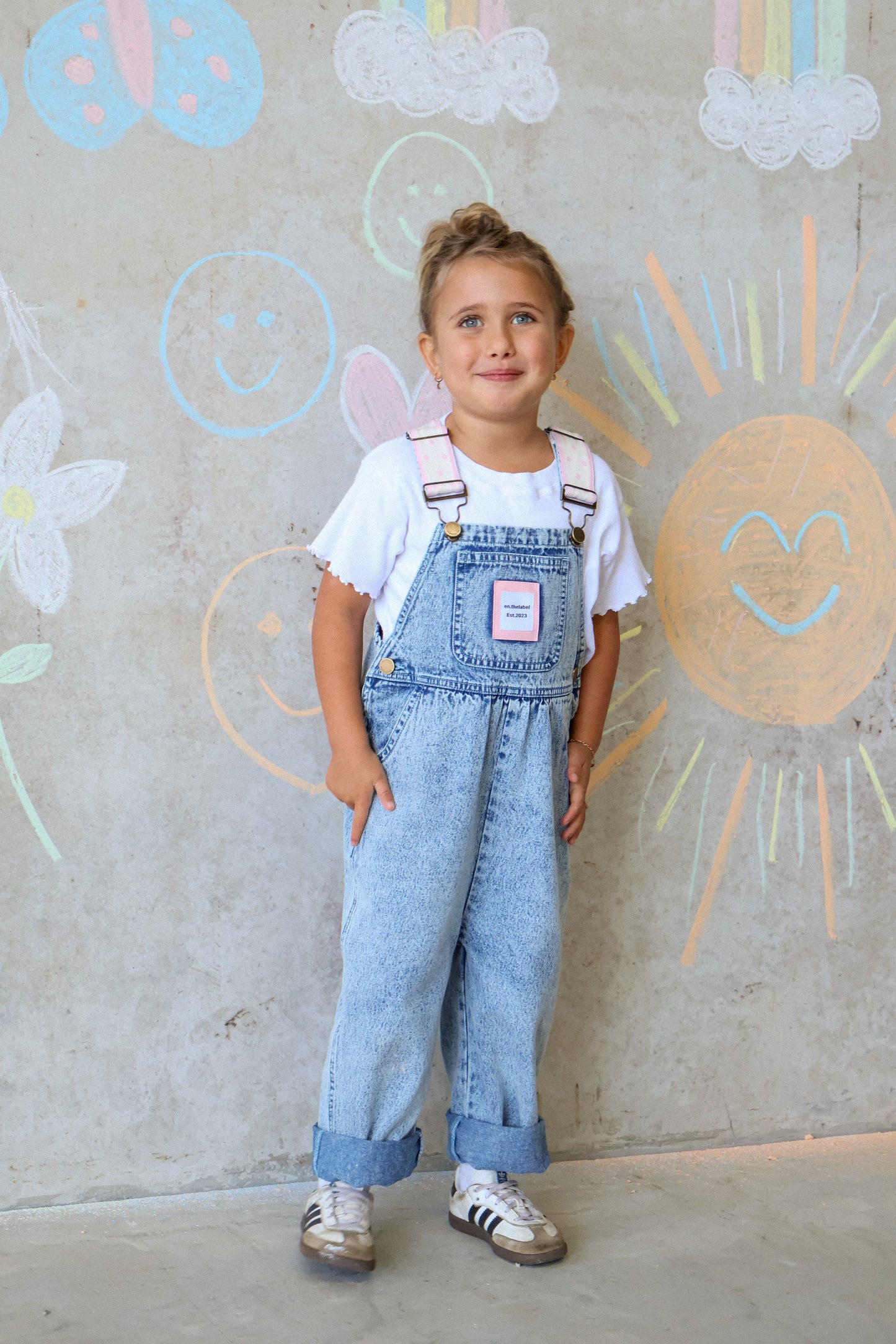 Polka Dot Overalls | Baby Pink