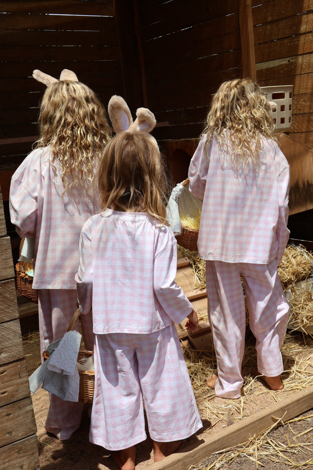 Pink Gingham Kids Pyjamas