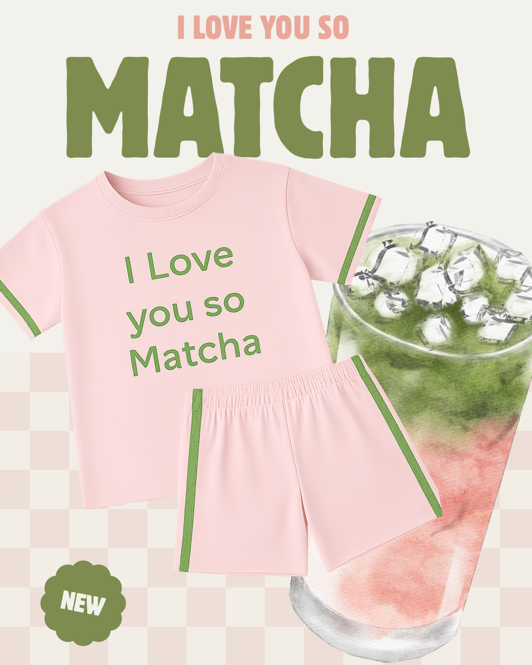 PRE ORDER* I love you so matcha set - Kids