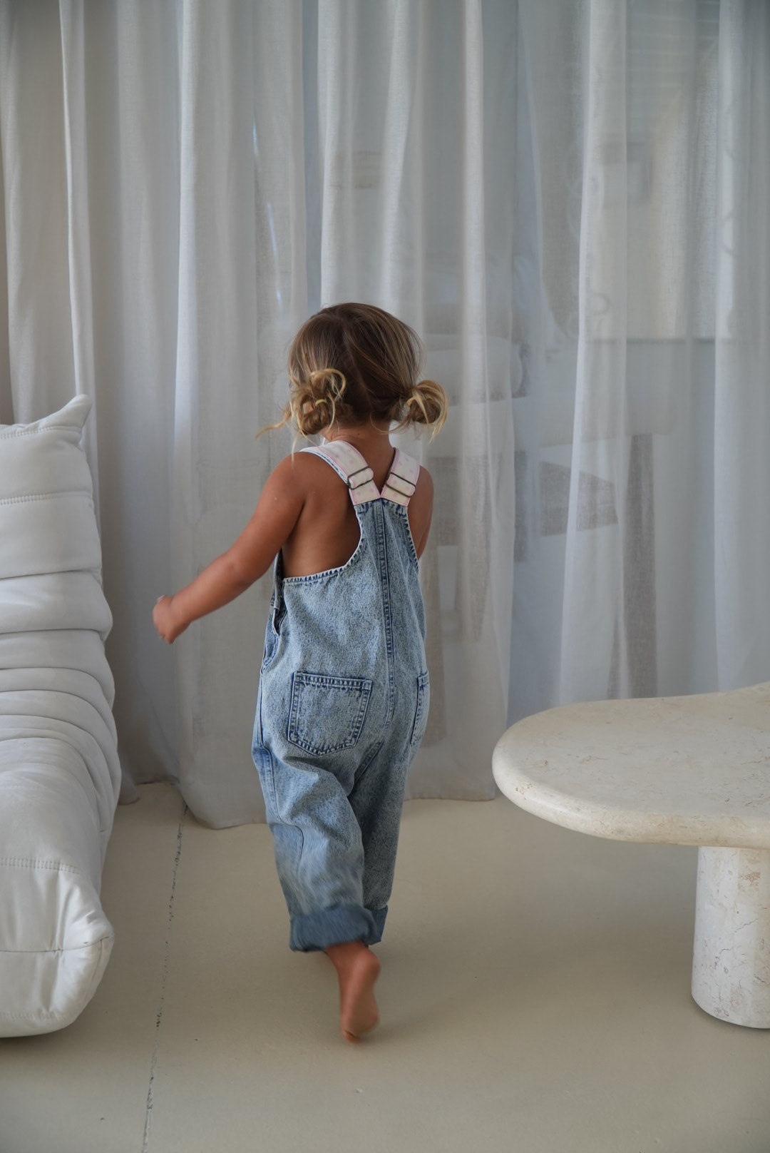 Polka Dot Overalls | Baby Pink