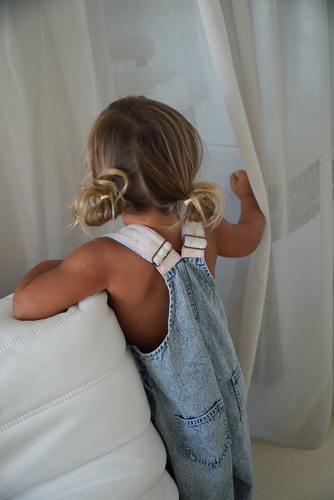 Polka Dot Overalls | Baby Pink