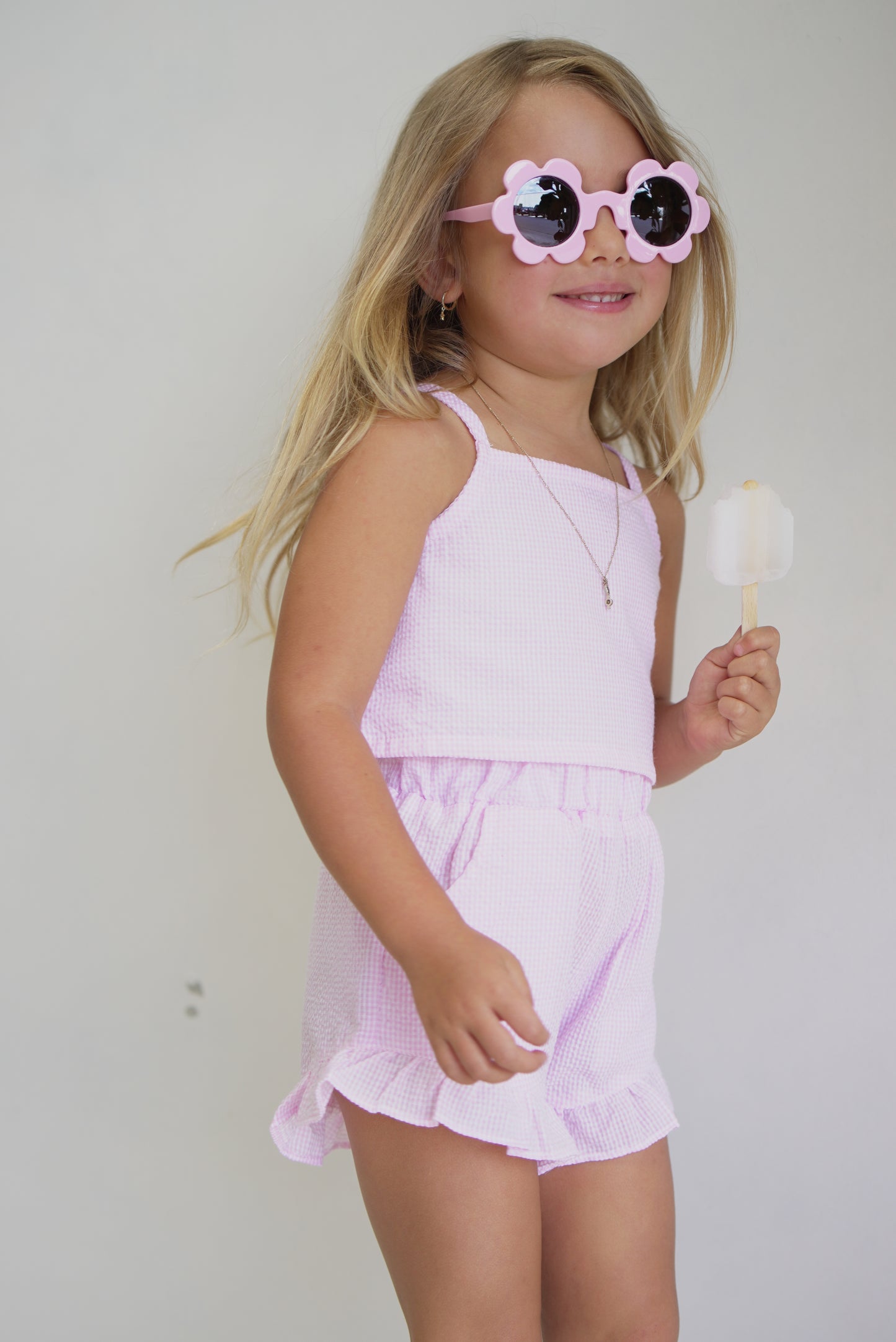 Pink Frill Short set
