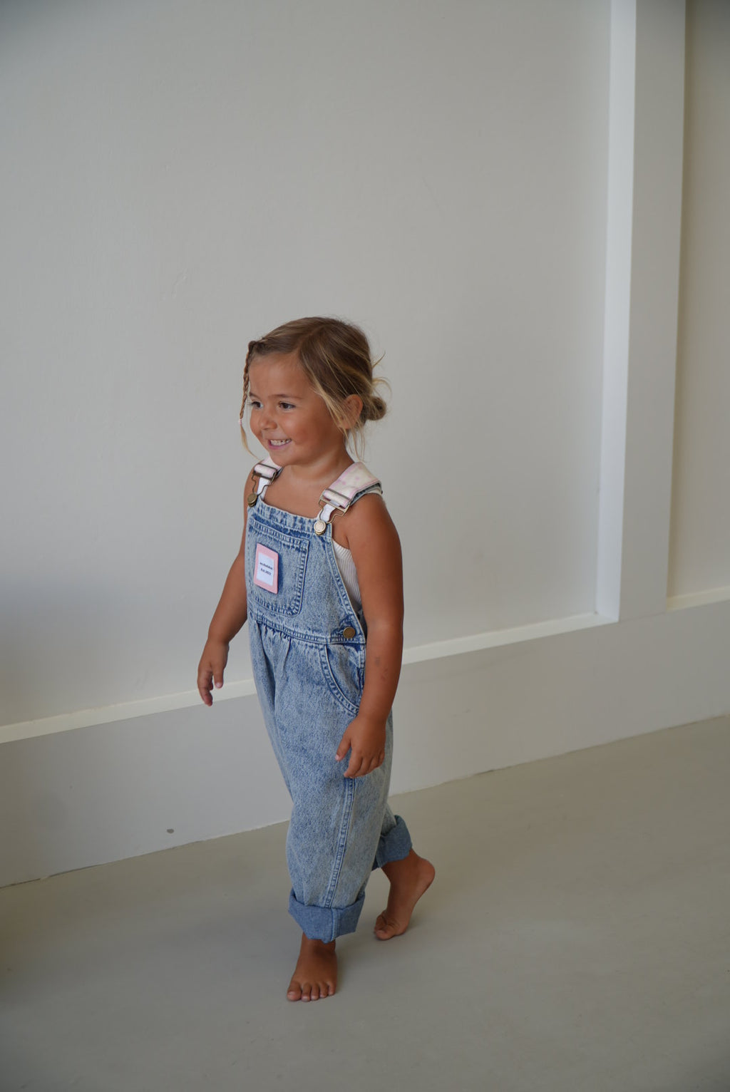 Polka Dot Overalls | Baby Pink