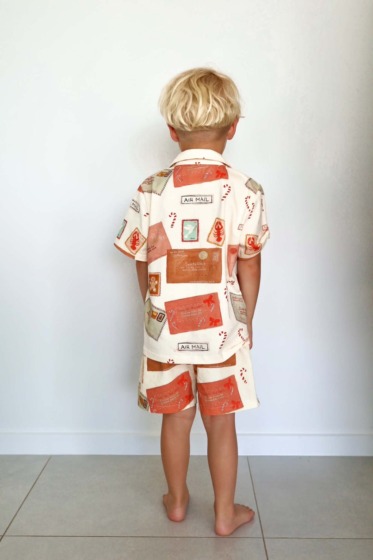 Letters to Santa- Boy's Short Sleeve PJ Set