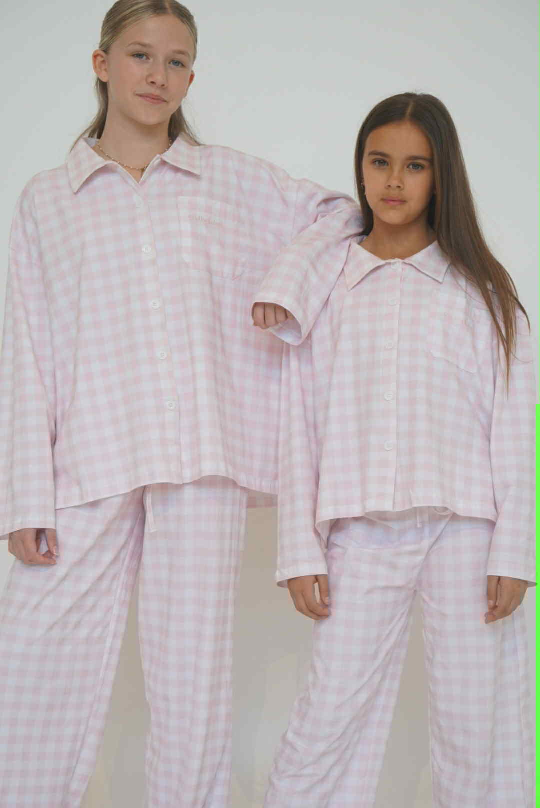 Pink & Blue Gingham pyjamas- Big kids to Teen