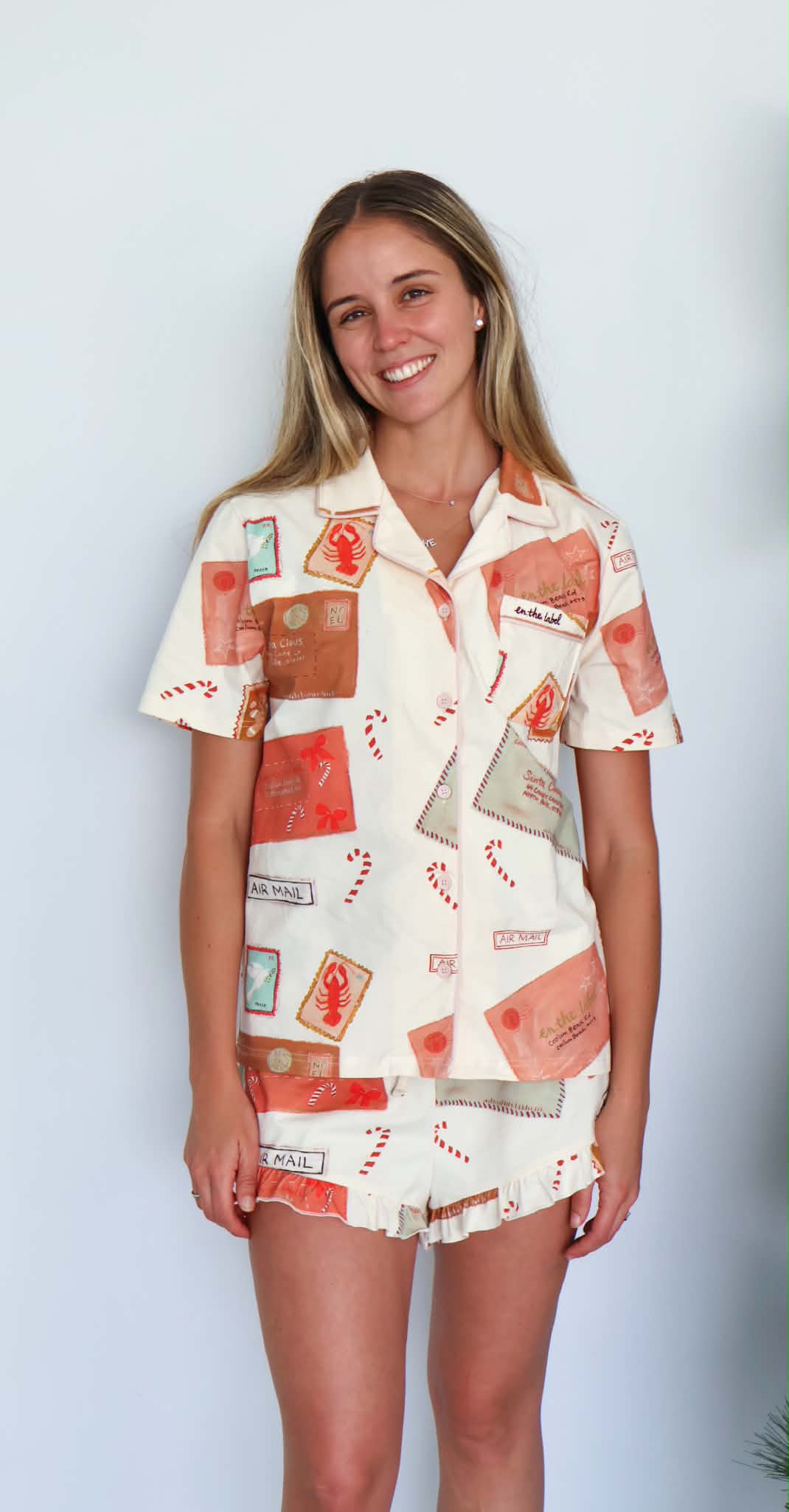 Letters to Santa- Women's Short Sleeve PJ Set
