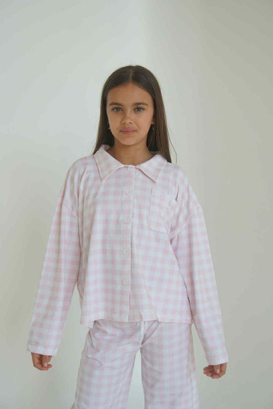 Pink & Blue Gingham pyjamas- Big kids to Teen